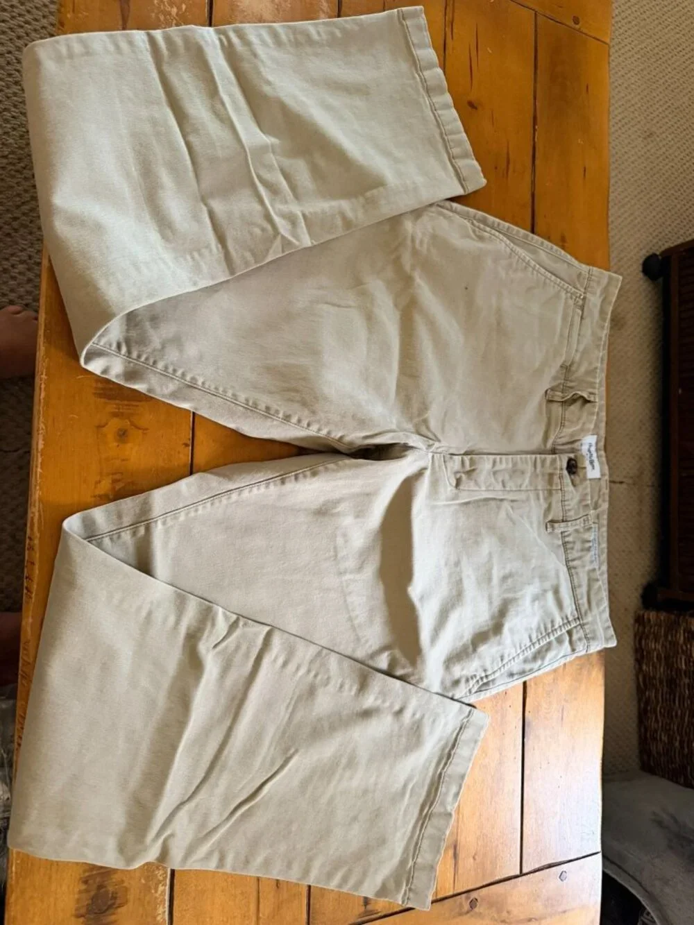 Goodfellow & Co Mens Khaki The Every Wear Chino Pants 34x32 Cotton Blend